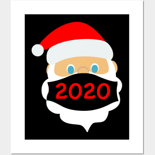 Santa Wearing Mask - Funny Quarantine Christmas 2020 Posters and Art